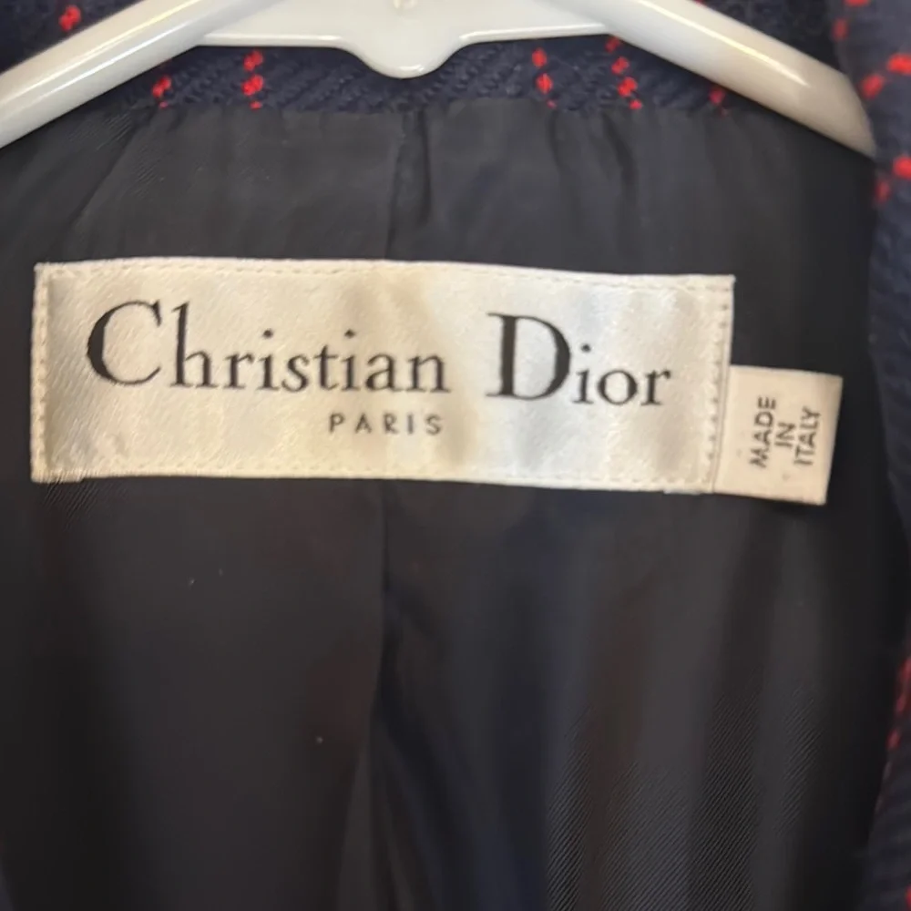 Dior Blue and Red Plaid Blazer Classic Suit Jacket